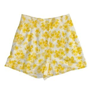 COPY - Ann Taylor The Paper Bag Short lemon floral Printed Size 6